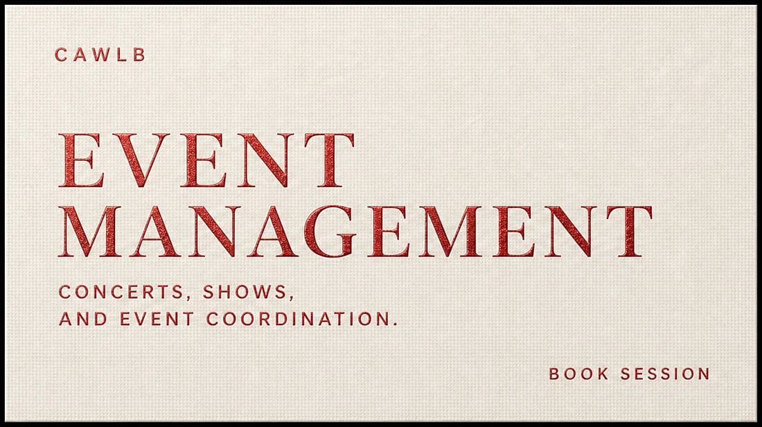 Event Management business card