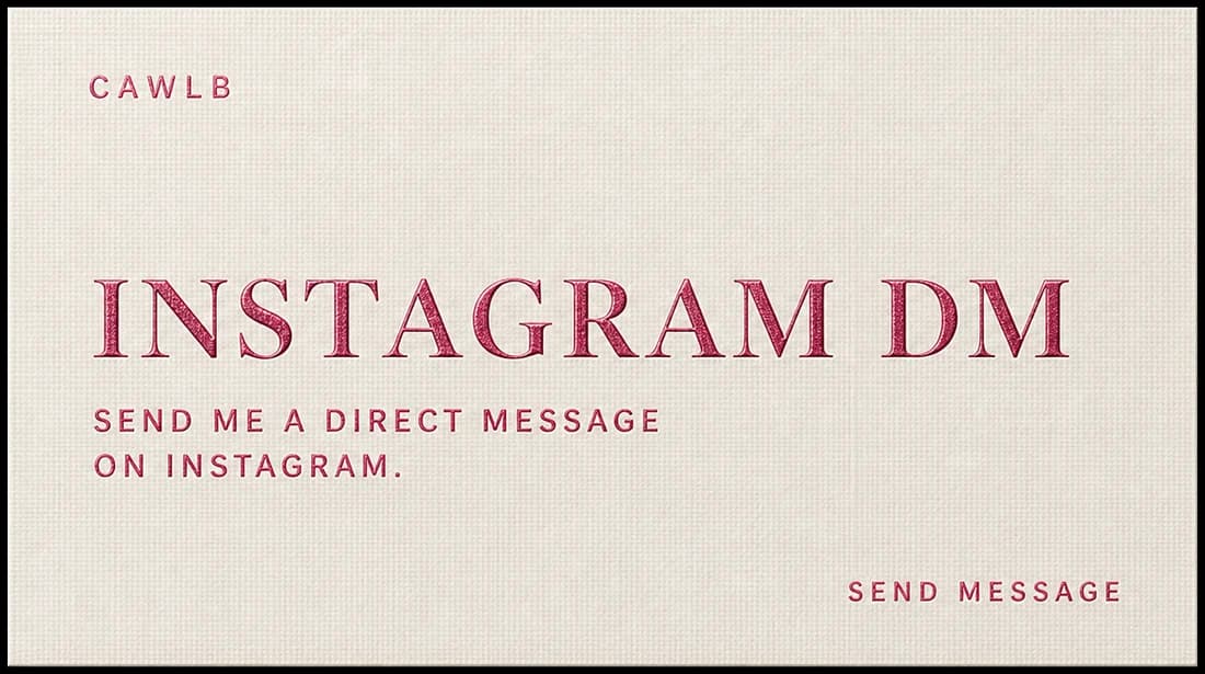 Instagram DM business card